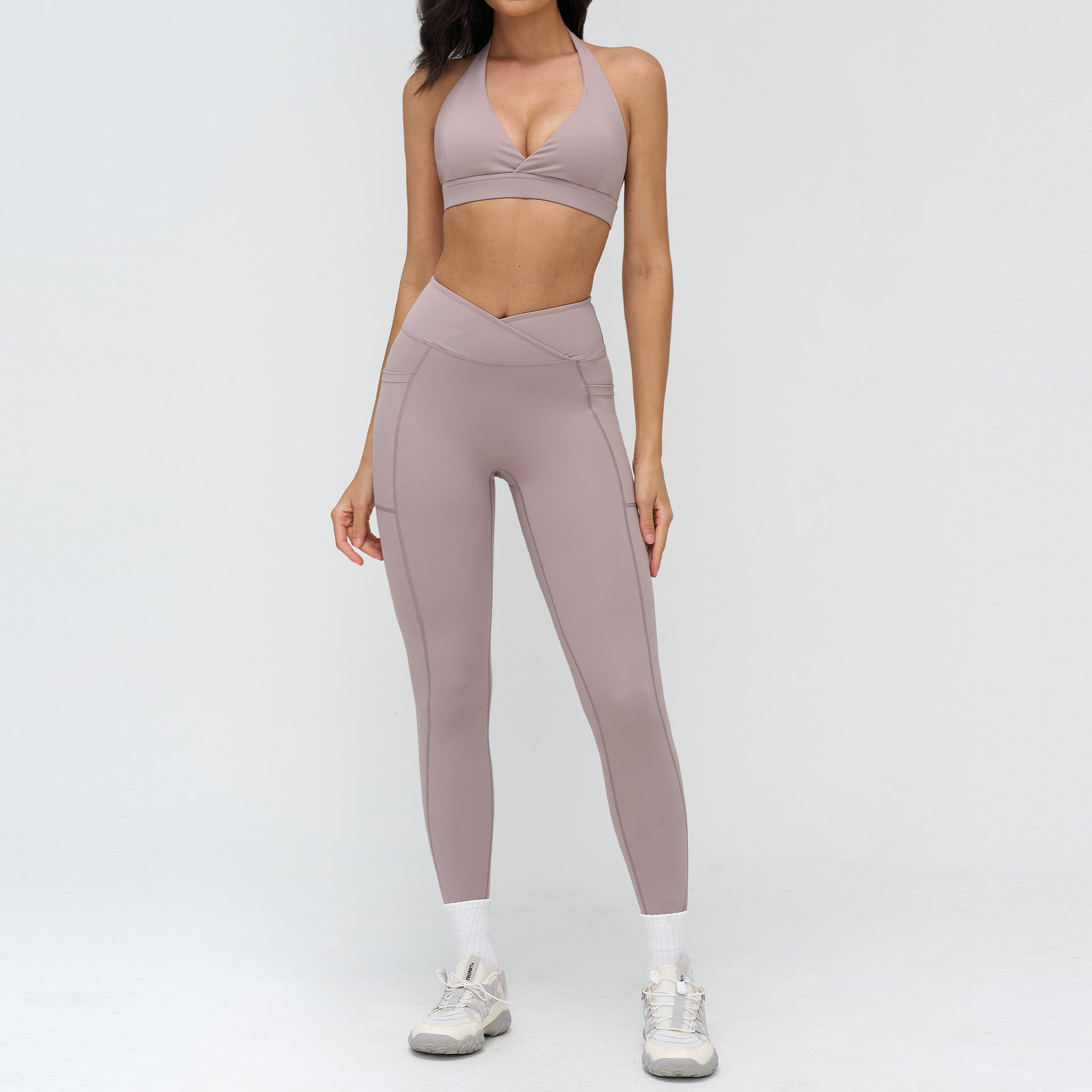 Purple bra+leggings