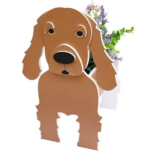 新製品のアイデア2022パーソナライズされたカスタマイズ犬の形ガーデン木製プランターポットスタンド付き