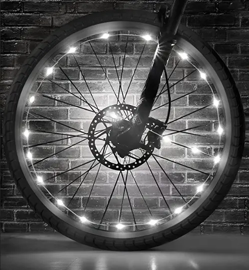 AA /AAA Battery Powered Waterproof Bright Bicycle Spoke Light LED Bike Wheel Lights for Kids Adults Night Riding Safety Warning
