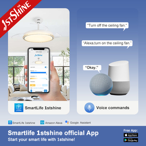 1stshine ventilateur <span class=keywords><strong>de</strong></span> plafond à LED 30W éclairage à LED fonctionnement silencieux ventilateur <span class=keywords><strong>de</strong></span> plafond à pales cachées avec télécommande - Product Image 6