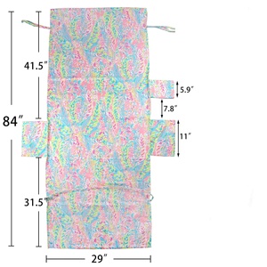 2024 nuevo producto personalizado Patten funda para silla de playa con bolsillos laterales grueso y secado rápido chaise lounge silla toalla - Product Image 3