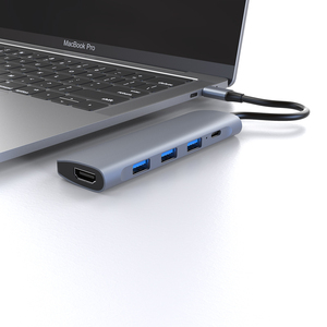 <span class=keywords><strong>USB</strong></span> C HUB 5 1 Multiport Adapter 4K30hz 100W Giao hàng điện 3 <span class=keywords><strong>USB</strong></span>-A cổng dữ liệu cho MacBook Pro/Air Ipad Pro iPhone 16 Pro cổ - Product Image 3