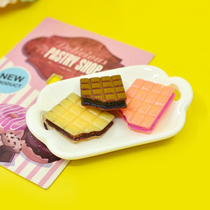 Accessoires en résine pour bricolage, série gâteau au chocolat, jouets alimentaires, accessoires de jeu d'imitation, matériaux faits à la main - Product Image 2