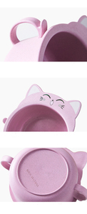 Bol incassable pour enfants avec poignée, couleurs unies assorties, en paille de blé écologique et biodégradable - Product Image 4