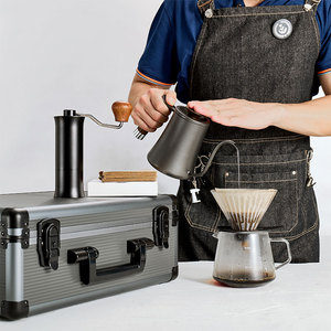 Set per <span class=keywords><strong>Caffè</strong></span> Pour Over Ecologico in Acciaio Inox e Plastica, Strumenti da Barista con Bollitore a Collo d'Oca, Borsa da Viaggio, Kit per Preparazione Manuale - Product Image 3