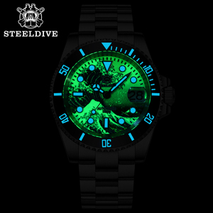 Nouvelle arrivée 2020, <span class=keywords><strong>prix</strong></span> d'usine, montre de plongée automatique pour homme Steeldive Kanagawa SD1953J, cadran entièrement lumineux, étanche à 300 m, <span class=keywords><strong>NH35</strong></span> - Product Image 2