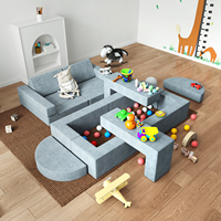 Sofá Modular de Microfibra de Esponja, Juego de Cama Suave para Bebé, Sala de Juegos, 16 Unidades