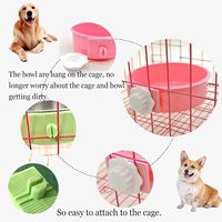 Abreuvoir pour lapin, hamster, animal de compagnie, cage suspendue, acier inoxydable, chien, chat, bol à nourriture et à eau durable pour chiot, chaton