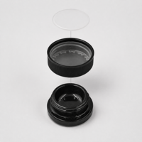 Pot en verre noir de 5 ml et 9 ml avec couvercle à vis hermétique pour l'extrait de résine, l'huile et l'emballage cosmétique