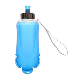 TPU Flacon D'hydratation Pliable 350Ml 500Ml Logo À Main Camping <span class=keywords><strong>Trail</strong></span> Running Pliable Doux Hydro Boisson Flacon Bouteille D'eau - Product Image 2