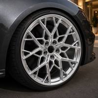 Jantes en alliage forgé 18-22 pouces, motif nid d'abeille, finition polie argentée, 20/25 mm, 6061-T6, haute performance, pour Audi (modernisation/amélioration)