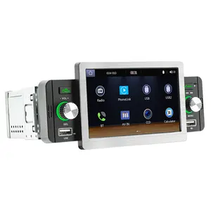 Pemutar DVD mobil, 5 inci MP5, 1 Din, layar sentuh, Stereo mobil, sistem Audio Radio mobil Android