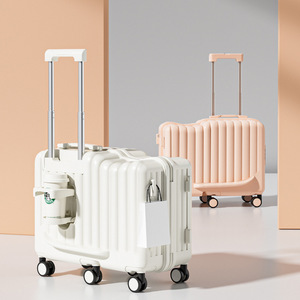 Nouvelle <span class=keywords><strong>valise</strong></span> <span class=keywords><strong>à</strong></span> <span class=keywords><strong>roulettes</strong></span> pour enfants, motif dessin animé, avec porte-gobelet, idéale pour les courts séjours <span class=keywords><strong>à</strong></span> l'aéroport - Product Image 2