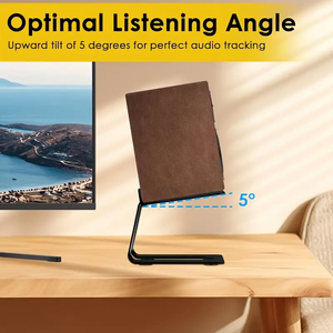 Desktop Speaker <strong>Stand</strong> <strong>Studio</strong> <strong>Monitor</strong> Riser with Vibration Absorption Pad and 5&deg; Incline Design Metal Bookshelf Speaker <strong>Stands</strong> - Product Image 5