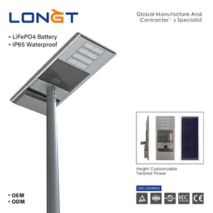 LONGT <span class=keywords><strong>Pioneer</strong></span> All One LED Solar Highway Street Light 30W <span class=keywords><strong>40W</strong></span> 60W IP65 Détecteur de mouvement Batterie Extérieur Route Garantie 3 ans 130 - Product Image 1