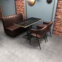 Ensemble de mobilier de bar rétro, mobilier de restaurant, banquette de restaurant, mobilier de barbecue, restaurant de fondue, canapé de café, arrangement de sièges de banquette