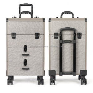 Trolley de maquillage multifonctionnel en aluminium à plusieurs niveaux, <span class=keywords><strong>valise</strong></span> de maquillage pour maquilleur professionnel - Product Image 2