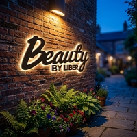 Letras de Canal LED Retroiluminadas Personalizadas Qy Sign, Letras 3D de Acero Inoxidable y PVC, Iluminadas, para Publicidad Exterior y Señalización Comercial