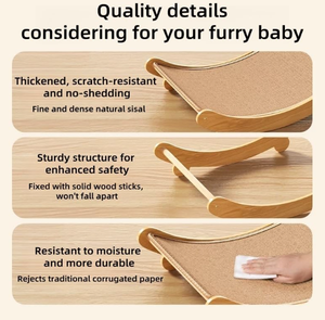 बड़े आधुनिक लकड़ी की बिल्ली खरोंच बोर्ड घोंसला चार सीज़न पालतू बिस्तर पीस पीस के लिए पंजे खरोंच खिलौने - Product Image 4