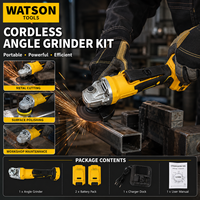 Kit de meuleuse d'angle sans fil portable 21V avec batterie au lithium, outil électrique sans balais pour la découpe et le polissage du métal et les réparations domestiques DIY