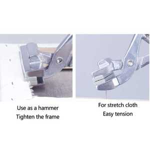 <span class=keywords><strong>Pince</strong></span> <span class=keywords><strong>à</strong></span> toile professionnelle en alliage de large de 6cm avec poignée de rappel <span class=keywords><strong>à</strong></span> ressort, mâchoires d'accouplement, outil d'étirement de toile - Product Image 5