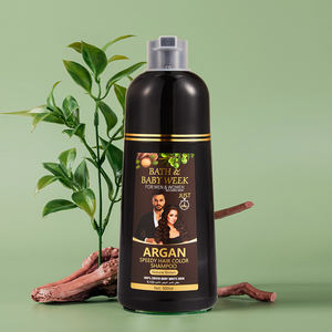 Toptan doğal anında krem saç boyası siyah kahverengi hızlı etkili erkek kadın bitkisel besleyici 2-IN-1 formülü - Product Image 3