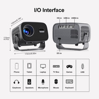 Prix plus bas pour projecteur vidéo intelligent OEM 260 Ansi Lumen 720P compatible 4K, lecteur multimédia de streaming pour home cinéma, LOGO