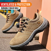 Chaussures de sécurité avec embout en acier anti-écrasement et plaque anti-perforation, bottes de travail de sécurité, chaussures de protection pour la construction industrielle