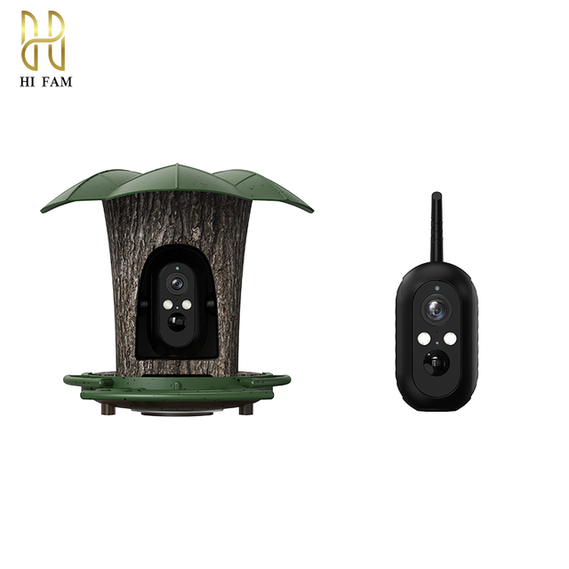 Professional Bird Feeder Camera System 360° Rotatable Night Vision Auto Save to Cloud AI Behavior Analysis for Researchers
