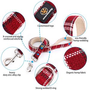 प्रत्यक्ष कारखाने सन पालतू कुत्ते कॉलर शुद्ध प्राकृतिक सड़ सकने सामग्री पर्यावरण के अनुकूल सन कुत्ते कॉलर और पट्टा सेट - Product Image 5