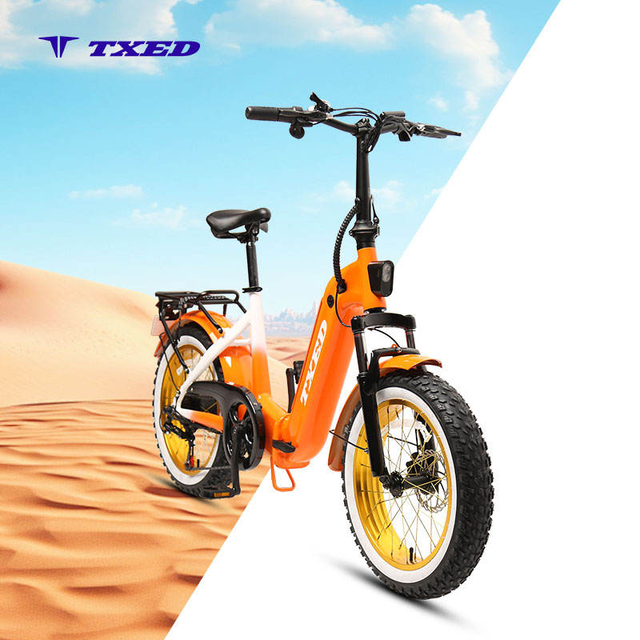 TXED 20 Inch Fat Tire Aluminum Alloy Disc Brake 48V 750W Foldable E-Bike for Easy Carrying & All-Terrain Riding