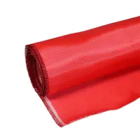 Rouge couleur imprégné de silicone en fibre de verre tissu