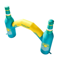 Arche gonflable avec deux piliers pour bouteilles de vin, arche d'entrée gonflable pour la promotion de marques de boissons et de bières, arche publicitaire pour événements
