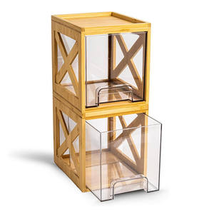 Acrylic <b>Kitchen</b> Drawer Organizer Stackable <b>Storage</b> <b>Box</b> For Snacks Food Container Rectangular Standing Type - Product Image 5