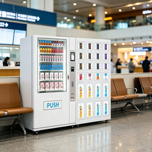 Distributeur automatique intelligent avec écran interactif, armoire de rangement pour le stockage et la vente sécurisés de marchandises, kiosque de paiement en libre-service - Product Image 1