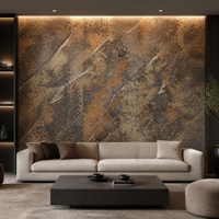 Revêtement mural extérieur moderne en pierre souple, porcelaine classique, imperméable, motif automnal, pour salon et intérieur