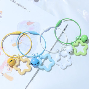 Portachiavi a Campanella in Acciaio Inox con <span class=keywords><strong>Filo</strong></span> Rivestito per Creazione di Gioielli, Etichetta per Bagagli, Charm per Borsa e Telefono da Ragazza - Product Image 5