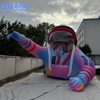 Fête de musique publicitaire décorant un astronaute coloré gonflable, grand ballon gonflable Spaceman