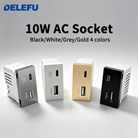 DELEFU Interruptor de Tecla de Función AC de 10W - Botón de Combinación Libre DIY - Accesorios para Enchufes de Pared para el Hogar - Envío Gratis