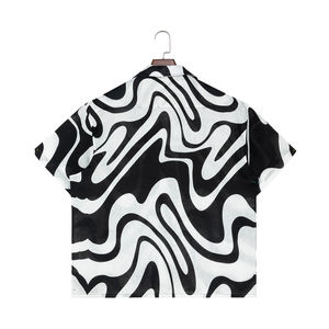 Camicie Casual da <span class=keywords><strong>Uomo</strong></span> Estive con Stampa Floreale, Antirughe, Traspiranti, 100% <span class=keywords><strong>Lino</strong></span>, <span class=keywords><strong>Oversize</strong></span>, Asciugatura Rapida, Maniche Corte, Monopetto - Product Image 2