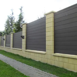 FOJU防裂防滑表面庭院和花园复合围栏Wpc安全隐私围栏