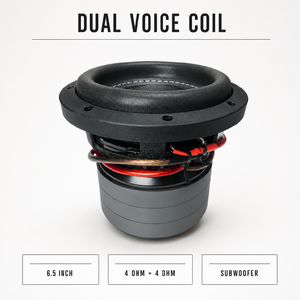 Haut-parleur de voiture fin de 6,5 pouces, double bobine vocale, triple aimants, subwoofer 250W RMS 500W Max <span class=keywords><strong>2x2</strong></span>/2x4 <span class=keywords><strong>Ohm</strong></span> pour boîtier de siège de camion - Product Image 1