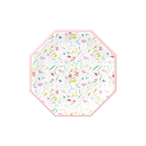 Juego de Decoración de Cumpleaños con Diseño Floral Rosa de JIALIN para Niños con Artículos Desechables para Fiestas - Product Image 3