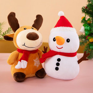 Jouets en peluche de Noël Père Noël, rennes et bonhommes de neige avec rembourrage en coton PP – Pack en gros de jouets en peluche pingouins pour cadeaux promotionnels - Product Image 4
