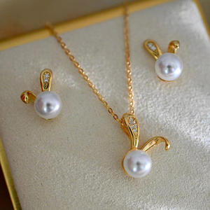 Ensemble de bijoux en argent S925, accessoires de perles DIY, support vide, pendentif et boucles d'oreilles à clous, 9213 - Product Image 4