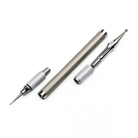 BIN Nail Salon Fournitures Strass Picker Dotting Pen Double Ened Matel Poignée Manucure Nail Art DIY Décoration Outil