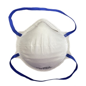 CE EN149 FFP2 logotipo personalizado a prueba <span class=keywords><strong>de</strong></span> polvo tela no tejida reutilizable montado en la cabeza máscara antipolvo protección respirador - Product Image 1