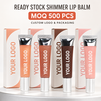 Applicateur en silicone souple, logo personnalisé, soin des lèvres, baume à lèvres naturel brillant, hydratant, repulpant, gloss à lèvres scintillant