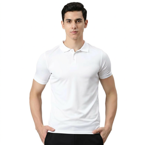 Diseño personalizado bordado 100% algodón hombres polos de manga corta de Color blanco secado rápido Golf polos para adultos - Product Image 1