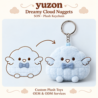 Porte-clés en peluche familial Nuage Poussin Maman Papa Fille Fils, breloque de sac, cadeau d'anniversaire, pendentif en peluche